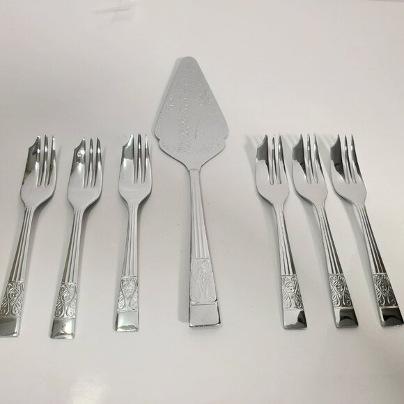 Vintage Dessert/Cake serving Set - Sheffield England - Picture 2 of 11